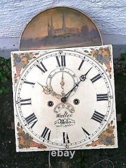 WALTER OF WELLS 13x18 8day LONGCASE GRANDFATHER CLOCK DIAL+move