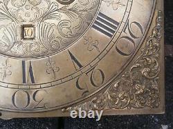 W coulson N shields 12x16+1/2 INCH 8day LONGCASE GRANDFATHER CLOCK DIAL+move