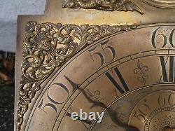 W coulson N shields 12x16+1/2 INCH 8day LONGCASE GRANDFATHER CLOCK DIAL+move