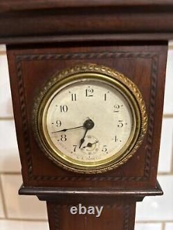 Waterbury Miniature Grandfather Clock 14 Wind Up Working