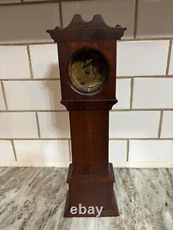 Waterbury Miniature Grandfather Clock 14 Wind Up Working