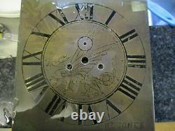 Welsh Dragon Engraved Longcase Clock Dial 8 And 3/4 Inches