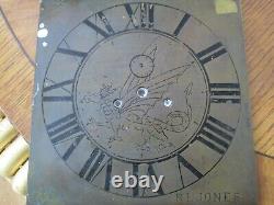 Welsh Dragon Engraved Longcase Clock Dial 8 And 3/4 Inches