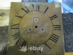 Welsh Dragon Engraved Longcase Clock Dial 8 And 3/4 Inches