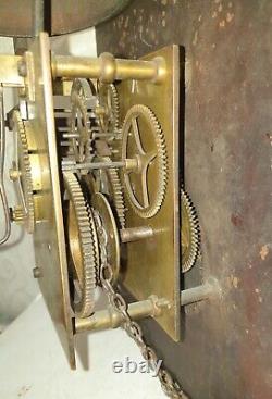 Welsh Longcase Dial & Movement by Stephen Edwards of Llwynrhees