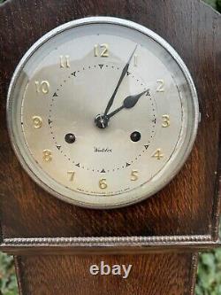 Westclox 1950's 8-day Grandmother Clock in an Oak Case