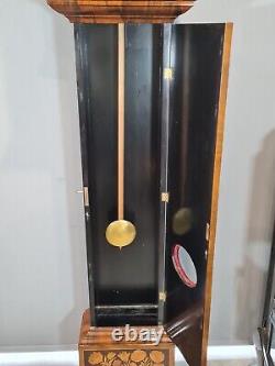 William And Mary Style Walnut Style Longcase Grandfather Clock Westminster Chime