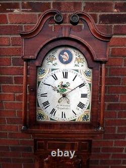 William IV antique oak longcase grandfather clock Jonathan Wilbraham Somercotes