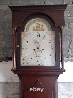 Wm Swinburne, Hexham Oak Case 8 Day Striking Longcase Clock